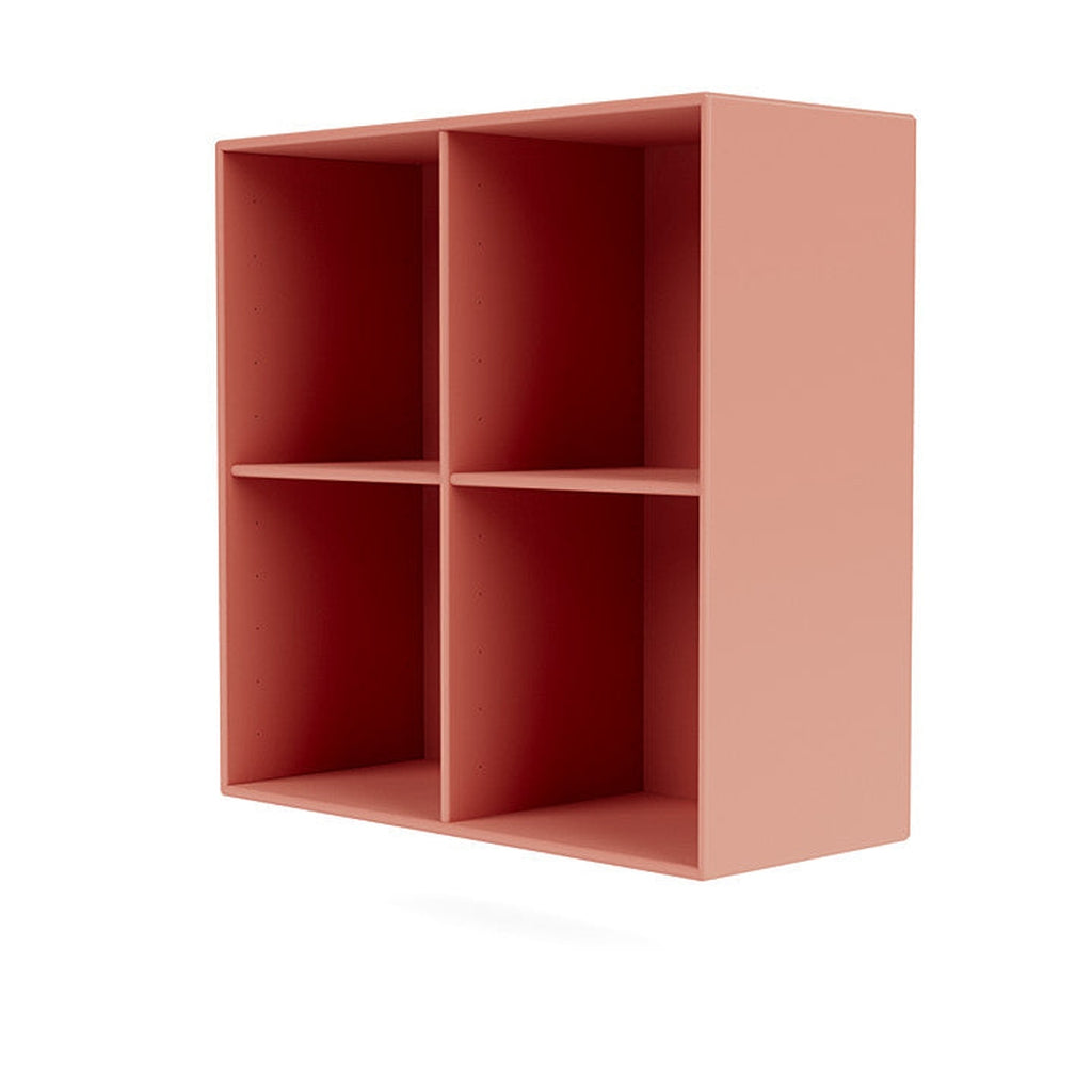 Montana Show boekenkast met ophangrail, rabarber rood