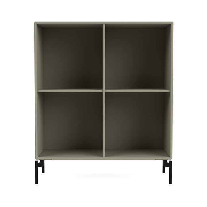 Montana Show Bookcase With Legs, Fennel/Black