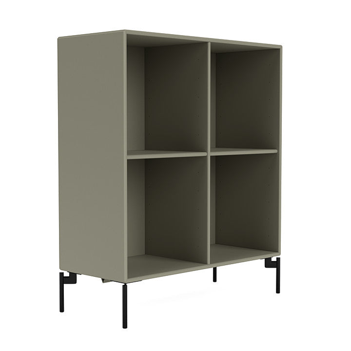 Montana Show Bookcase With Legs, Fennel/Black