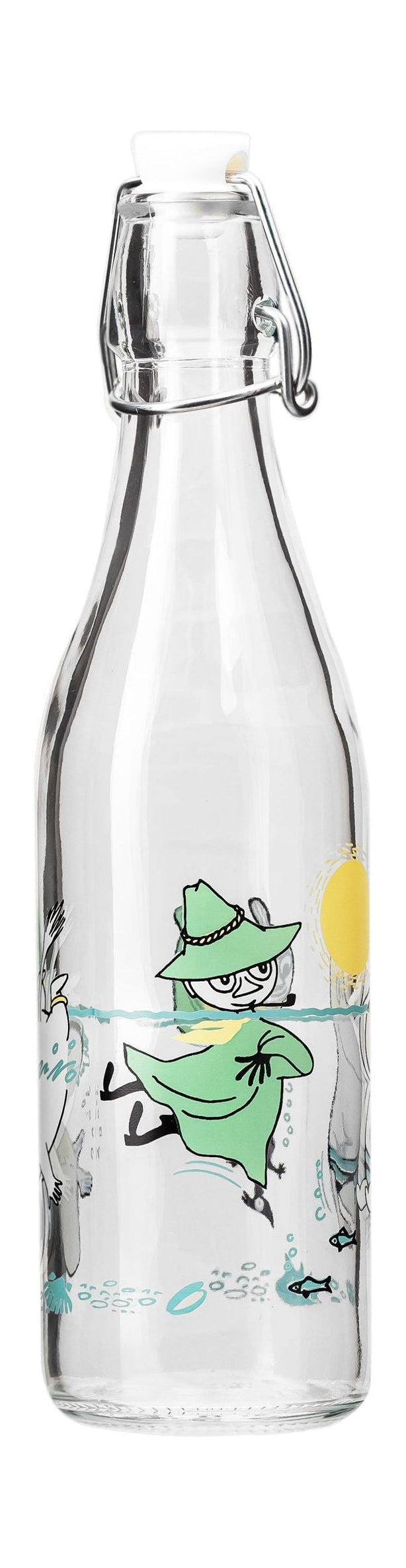 Muurla Moomin glazen fles, plezier in het water