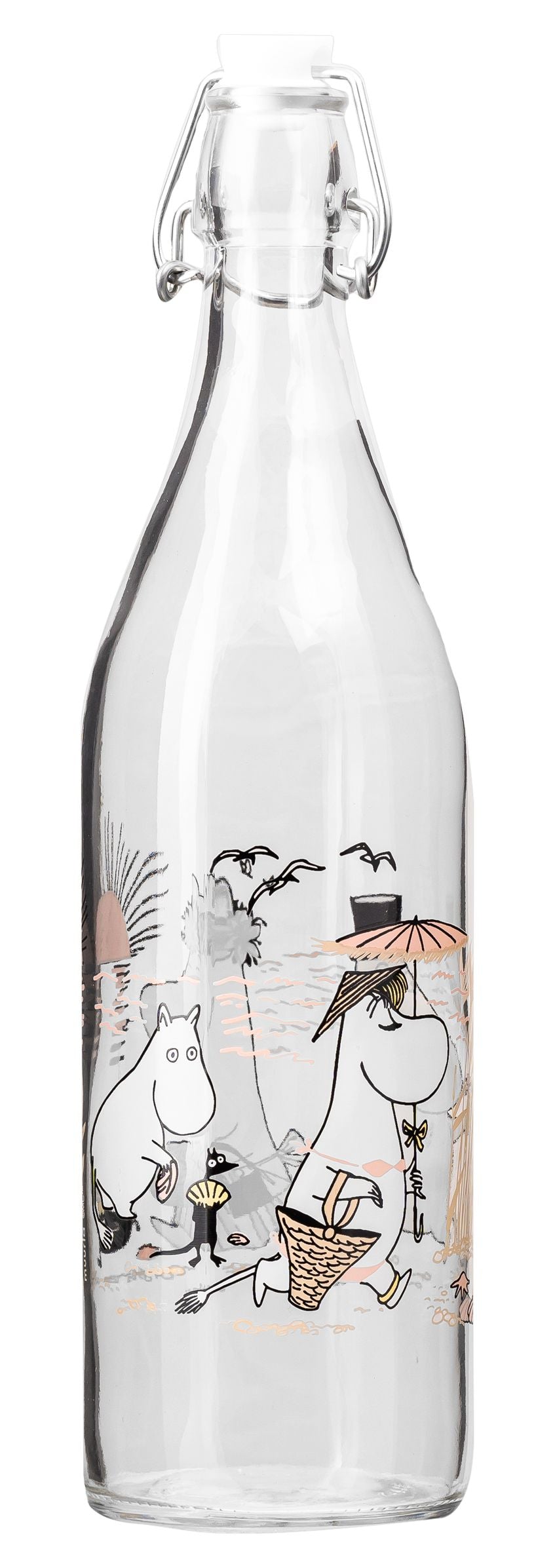 Muurla Moomin Glasflasche, der Strand