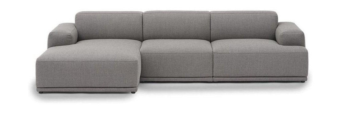 Muuto Connect Soft Modular 3-Sitzer Sofa Konfiguration 3, Grau (Re Wool 128)