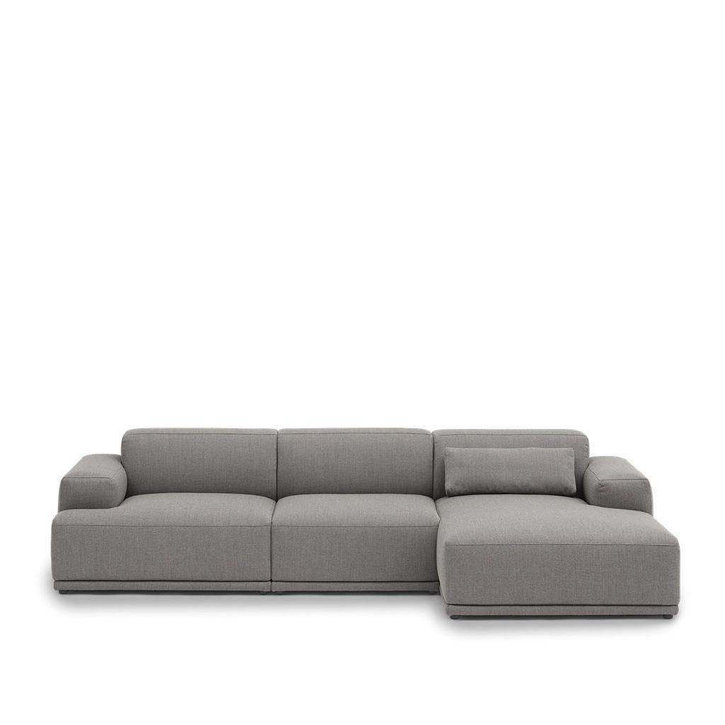 Muuto Connect Soft Modular 3-Sitzer Sofa Konfiguration 2, Grau (Re Wool 128)