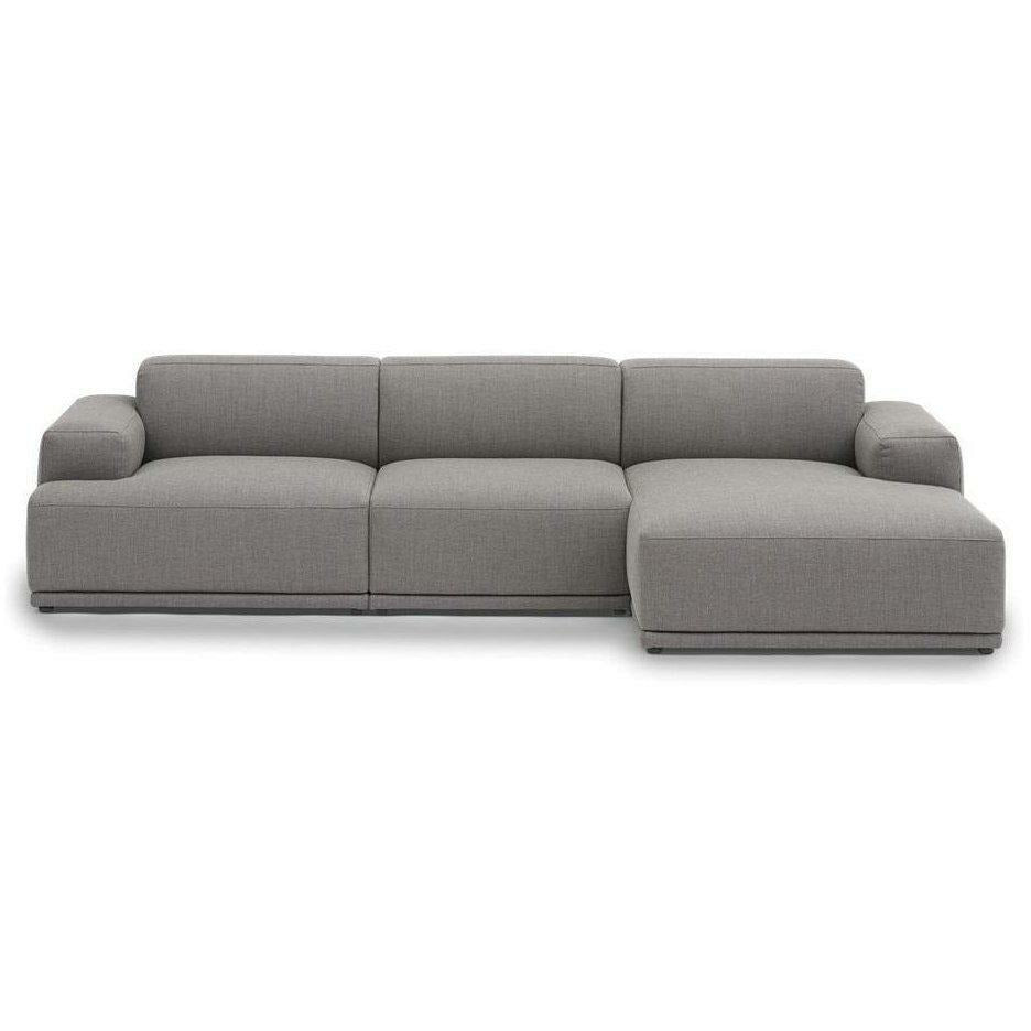 Muuto Connect Soft Modular 3-Sitzer Sofa Konfiguration 2, Grau (Re Wool 128)