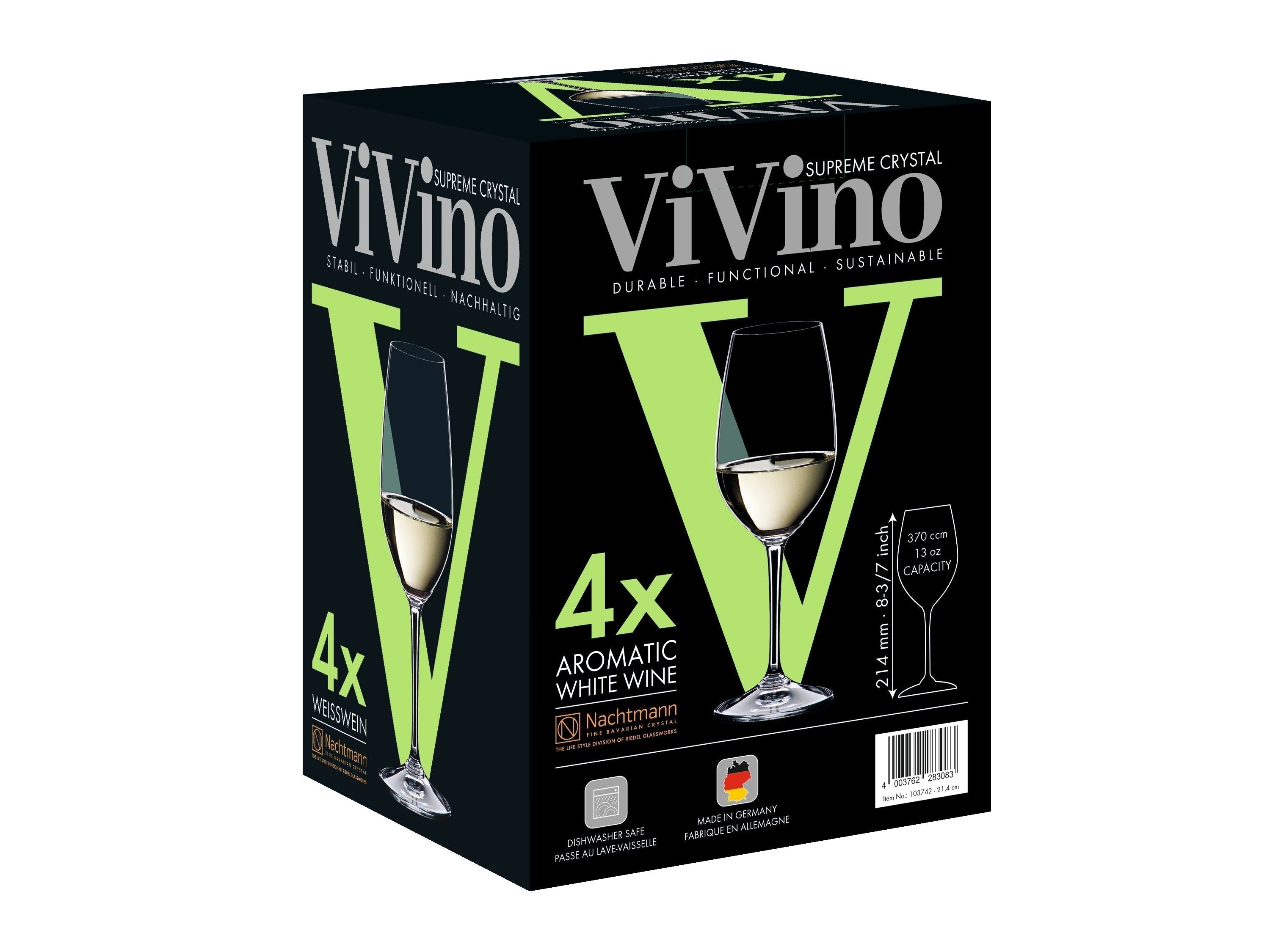 Nachtmann Vi Vino Weißwein Glas 370 Ml, Satz von 4