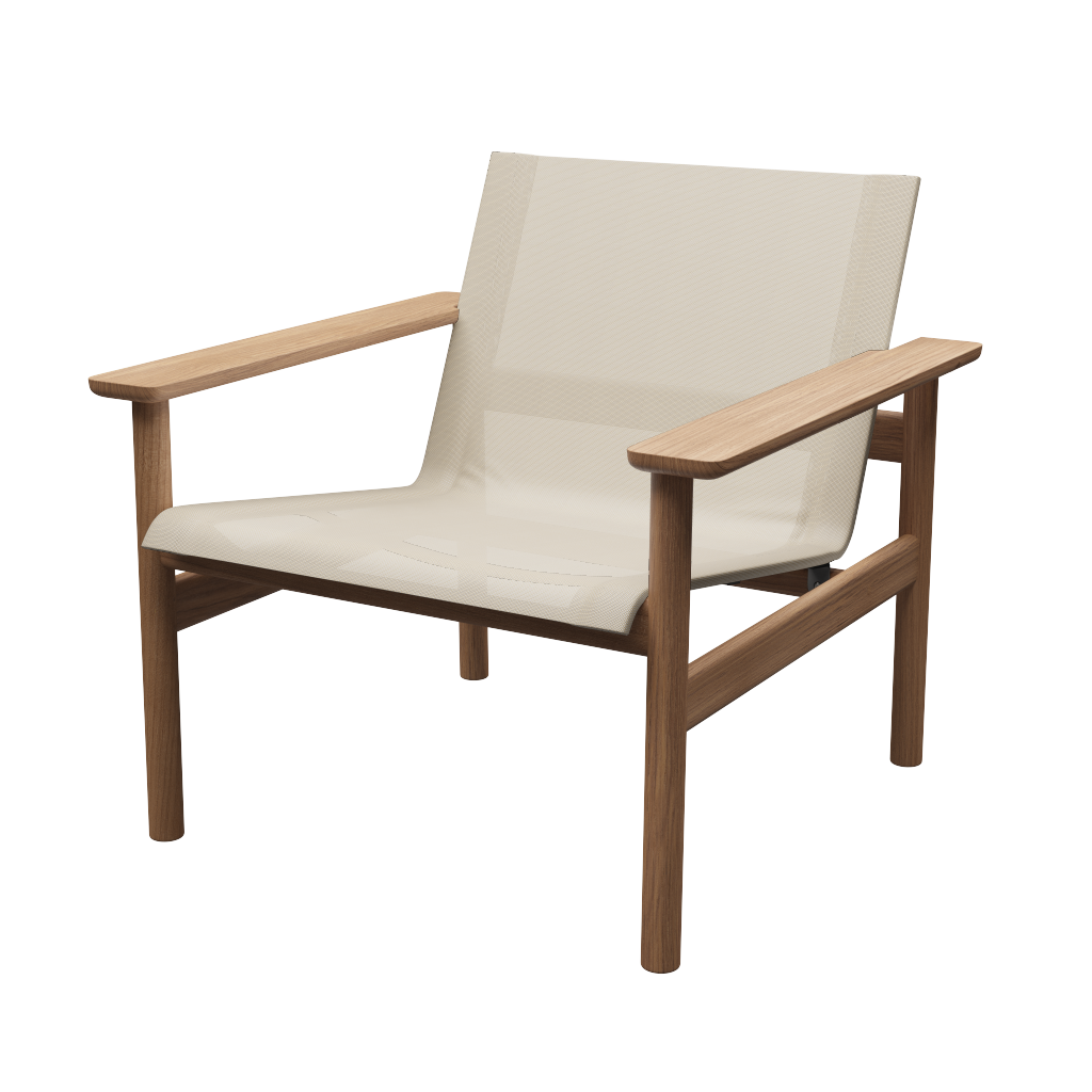 Fritz Hansen Pelagus Outdoor Lounge Chair Teak/Sand