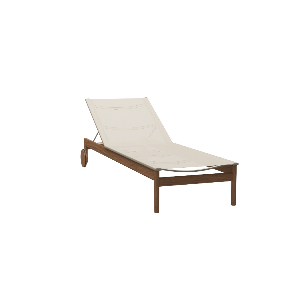 Fritz Hansen Pelagus Sunbed Teak/Sand