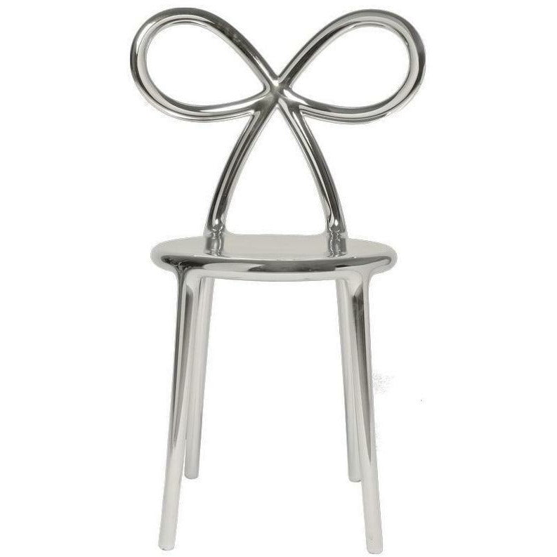 Qeeboo Ribbon Chair Metal Finish By Nika Zupanc, Silver