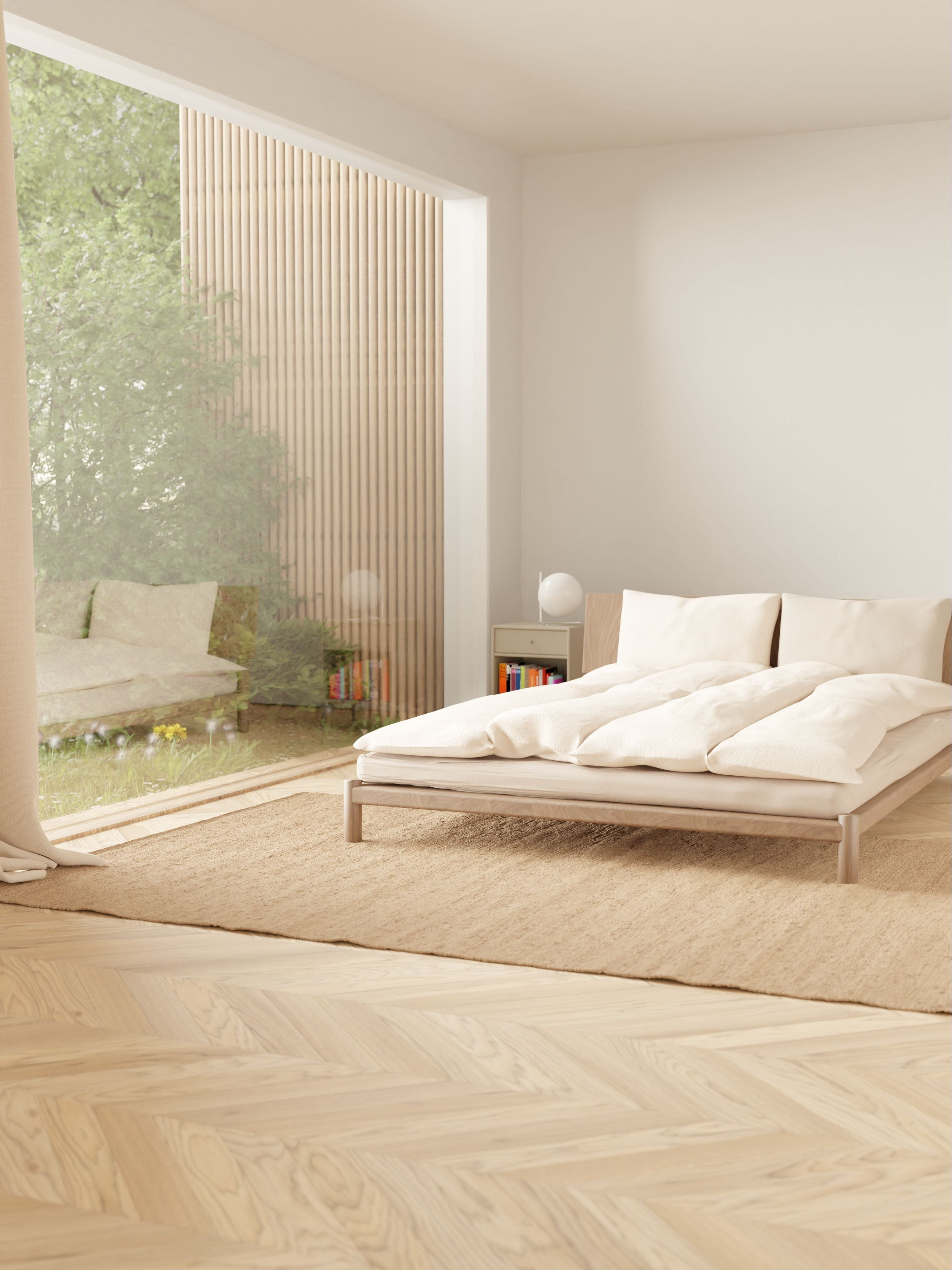 Rug Solid Katoenen tapijt 140 x 200 cm, nougat