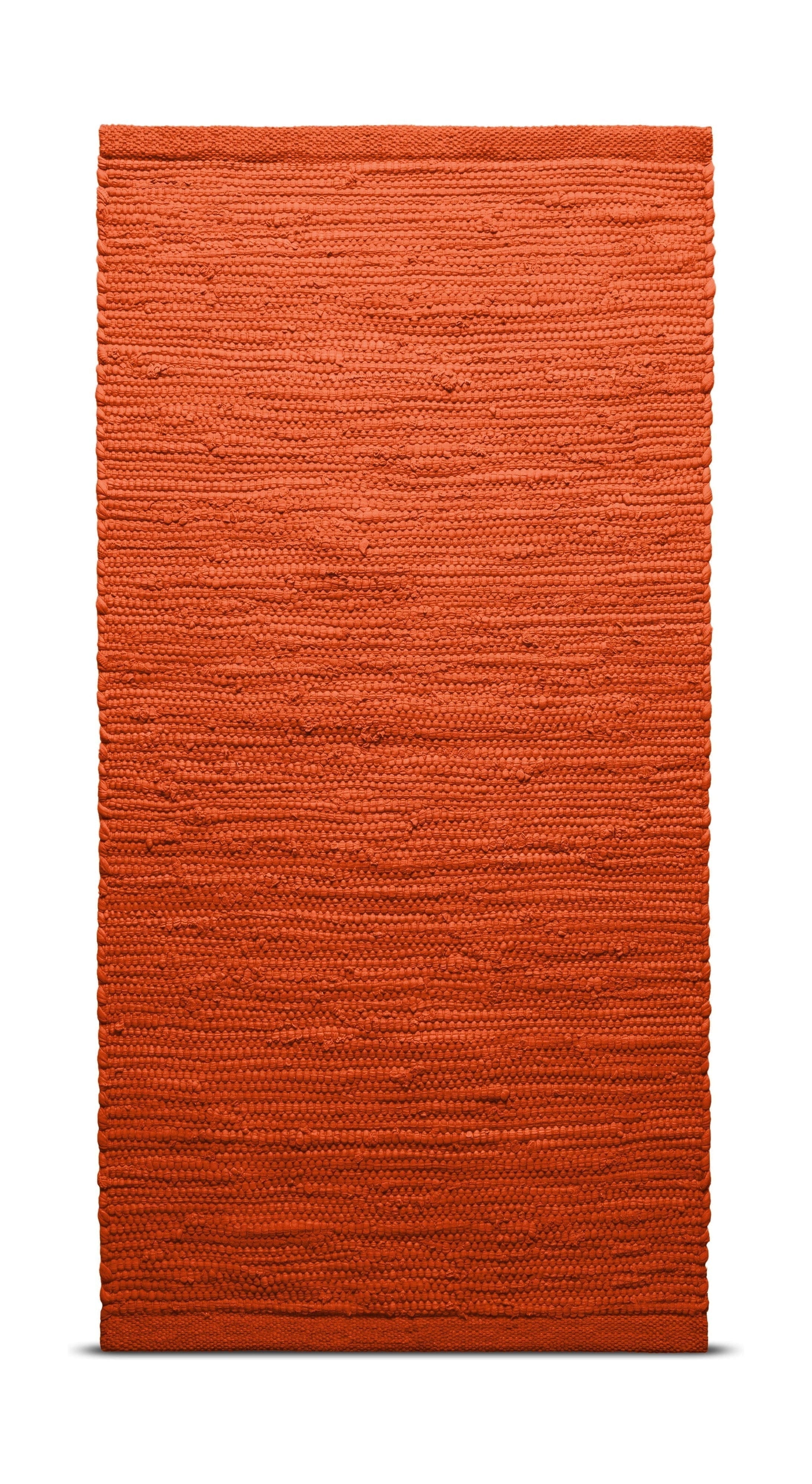 Rug Solid Katoenen tapijt 140 x 200 cm, zonne -sinaasappel