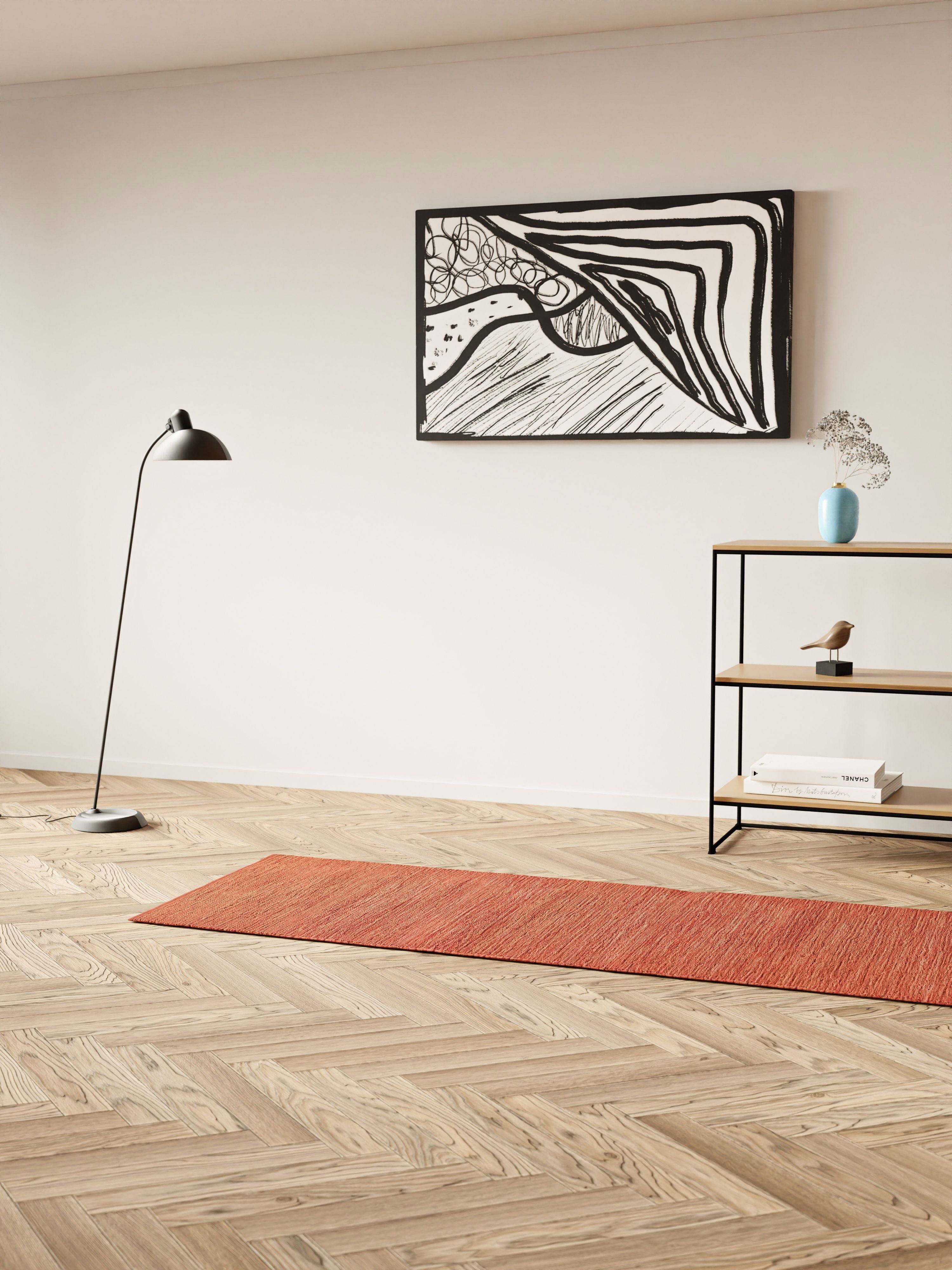 Rug Solid Katoenen tapijt 60 x 90 cm, zonne -sinaasappel