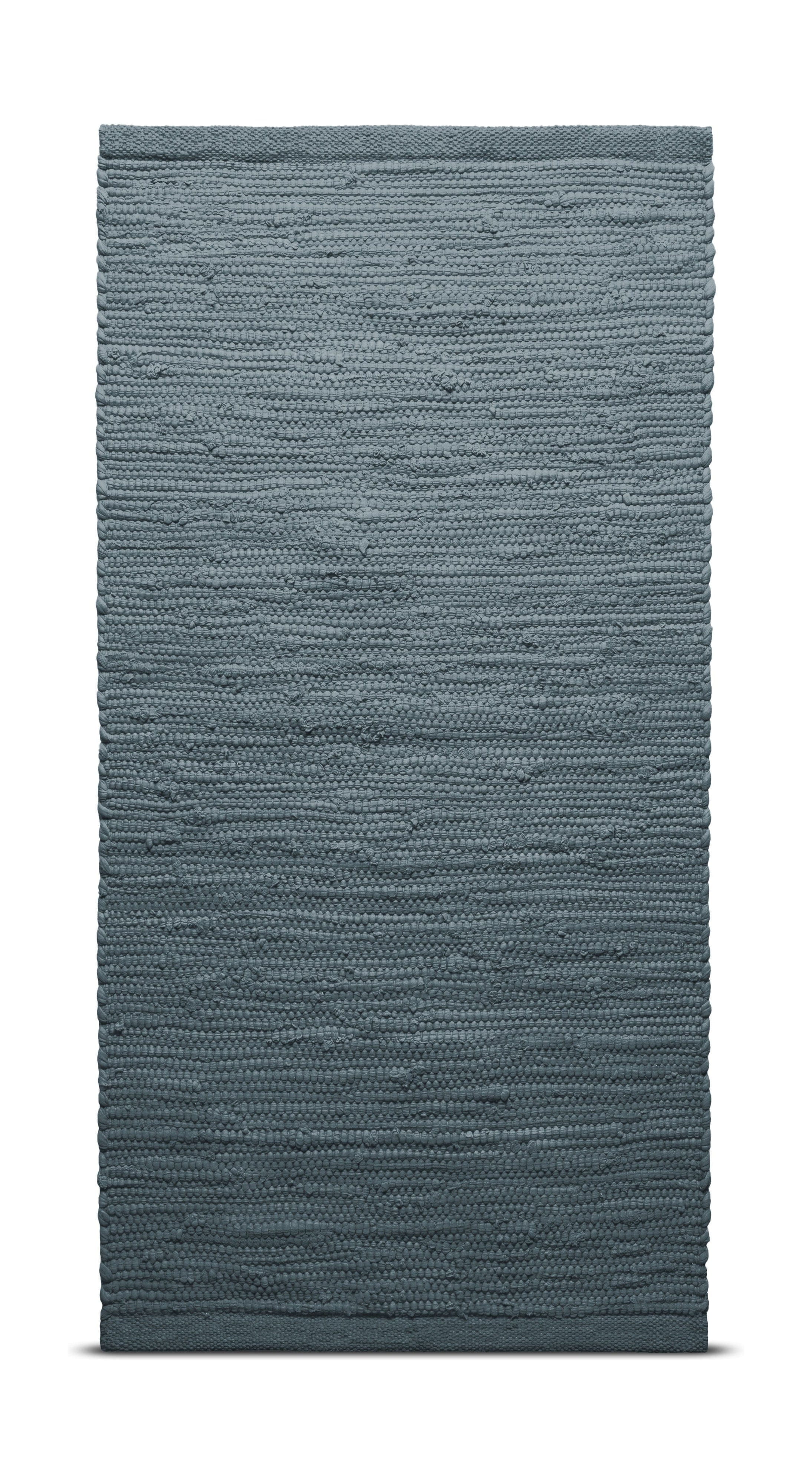 Rug Solid Baumwollteppich 65 x 135 cm, Stahlgrau