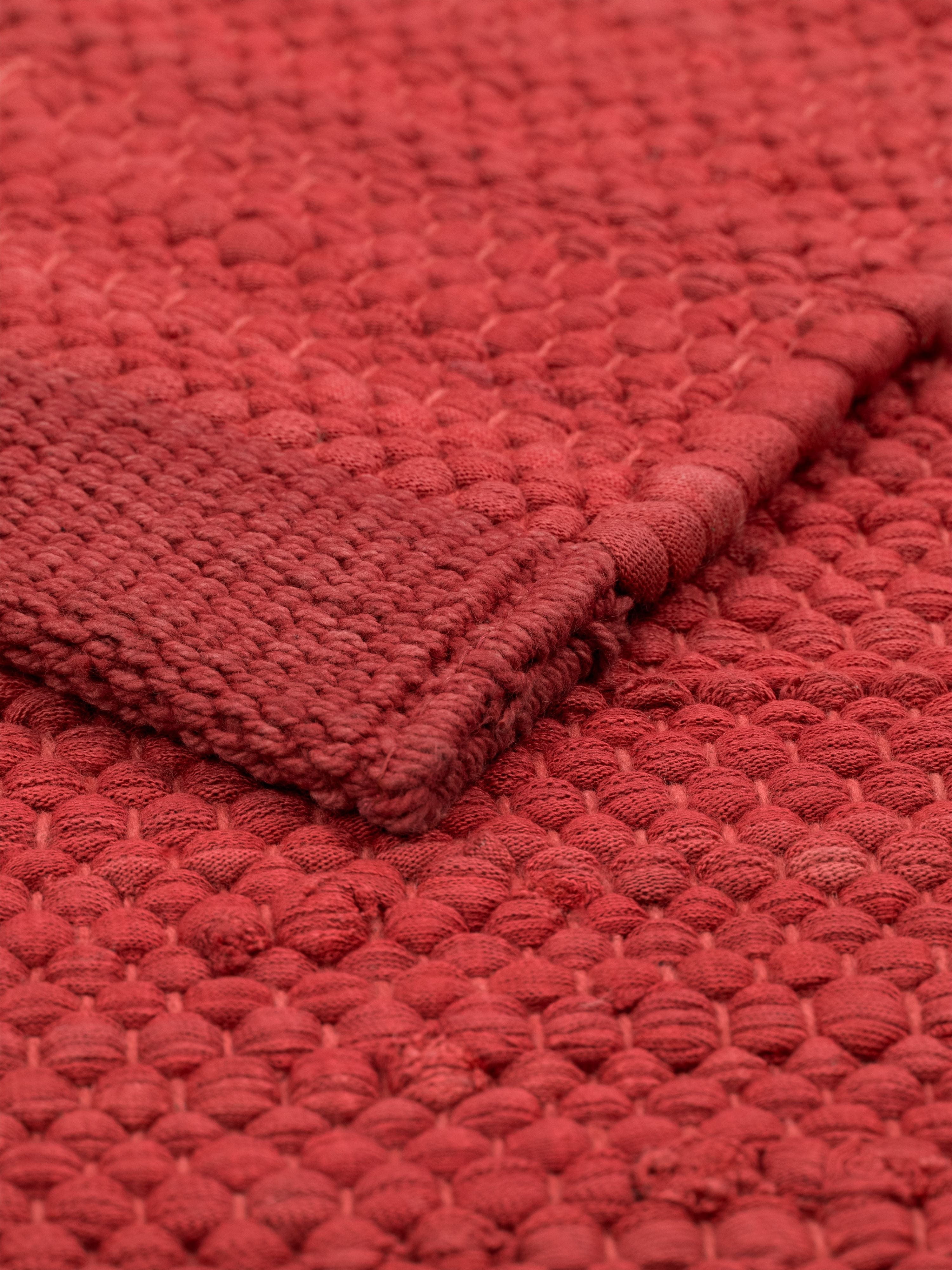 Rug Solid Katoenen tapijt 75 x 200 cm, aardbei