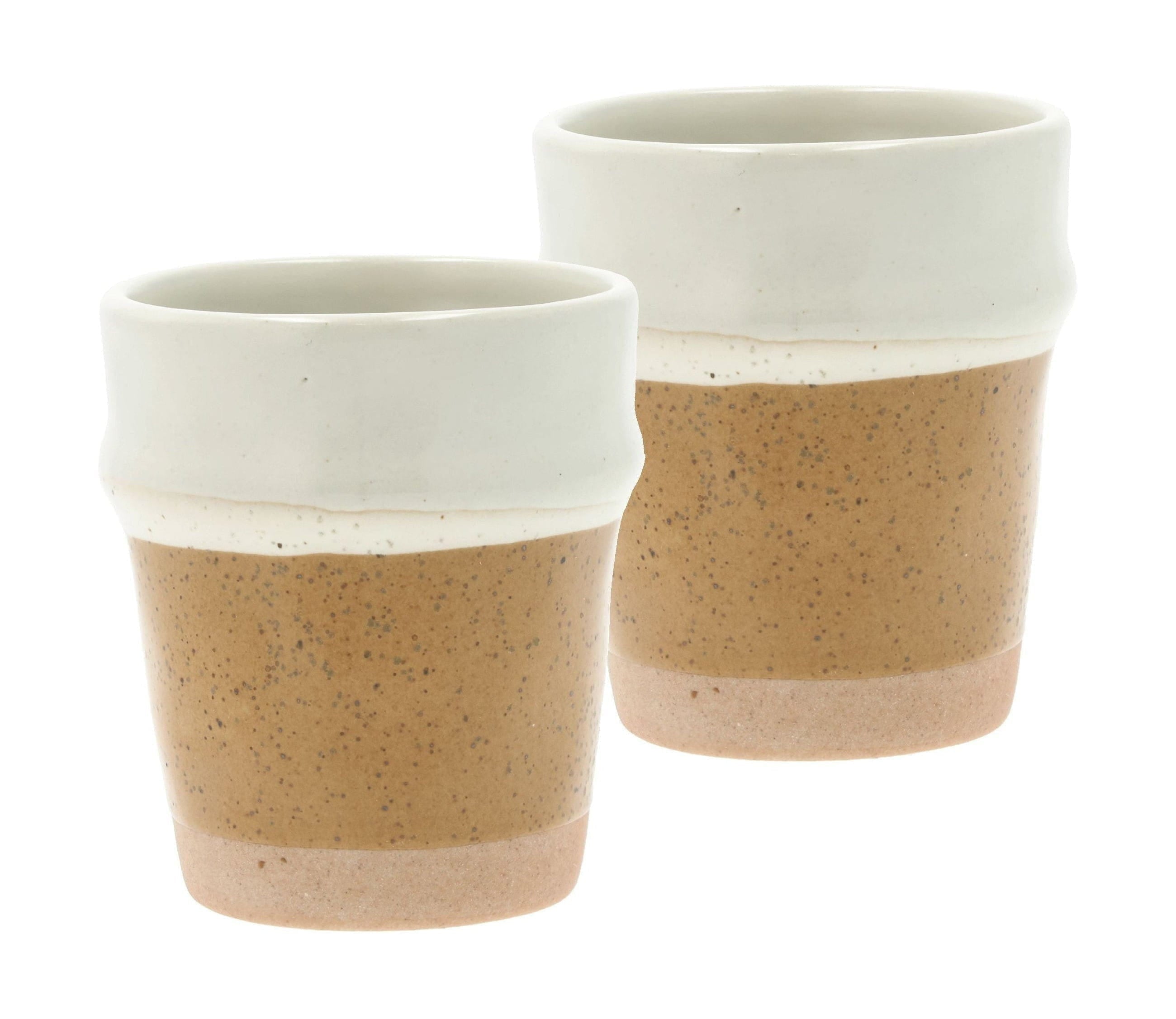 Villa Collection Evig Espresso Cup Set van 2, Amber/Cream