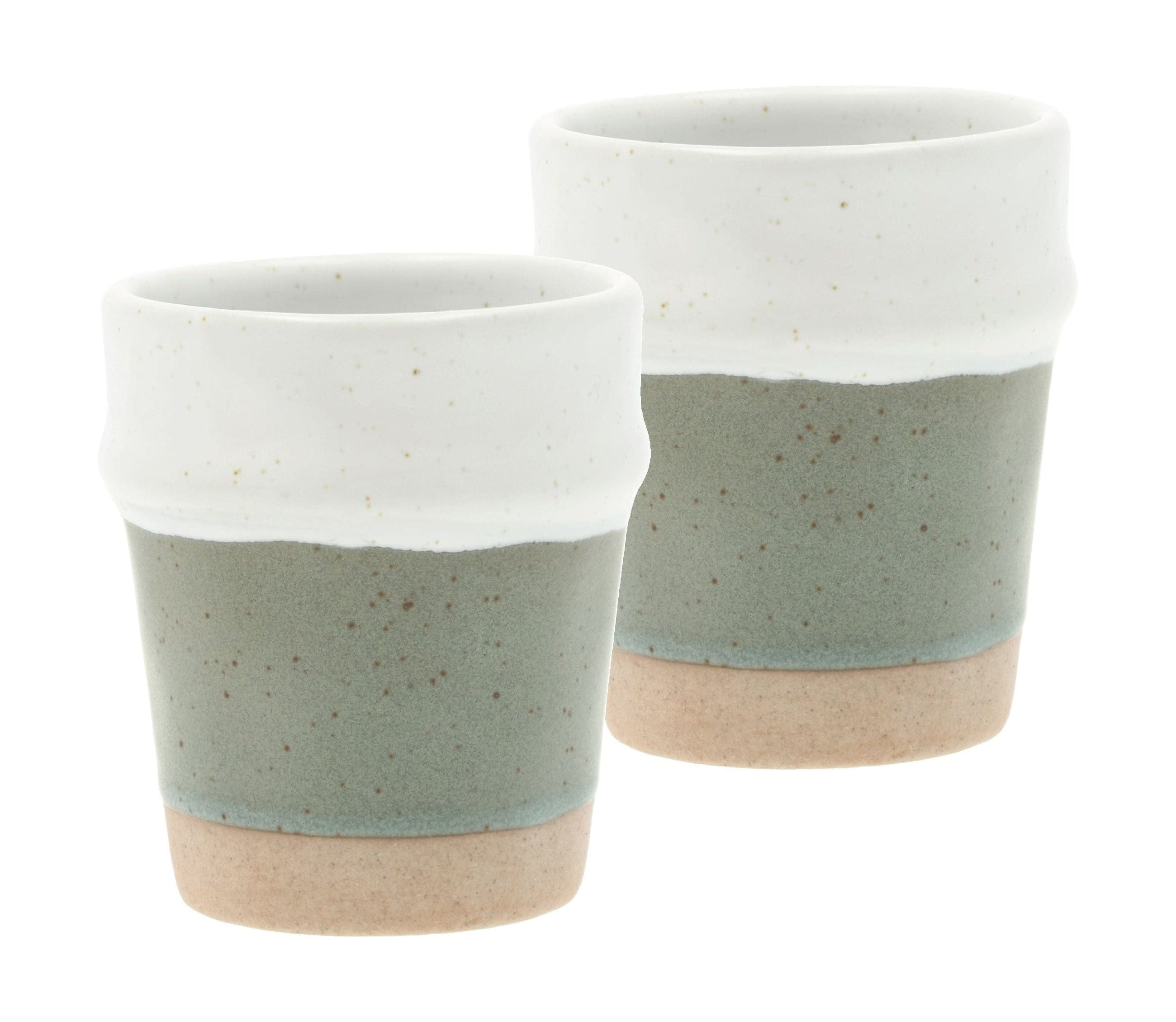 Villa Collection EVIG Espresso Cup Set von 2, grün/weiß