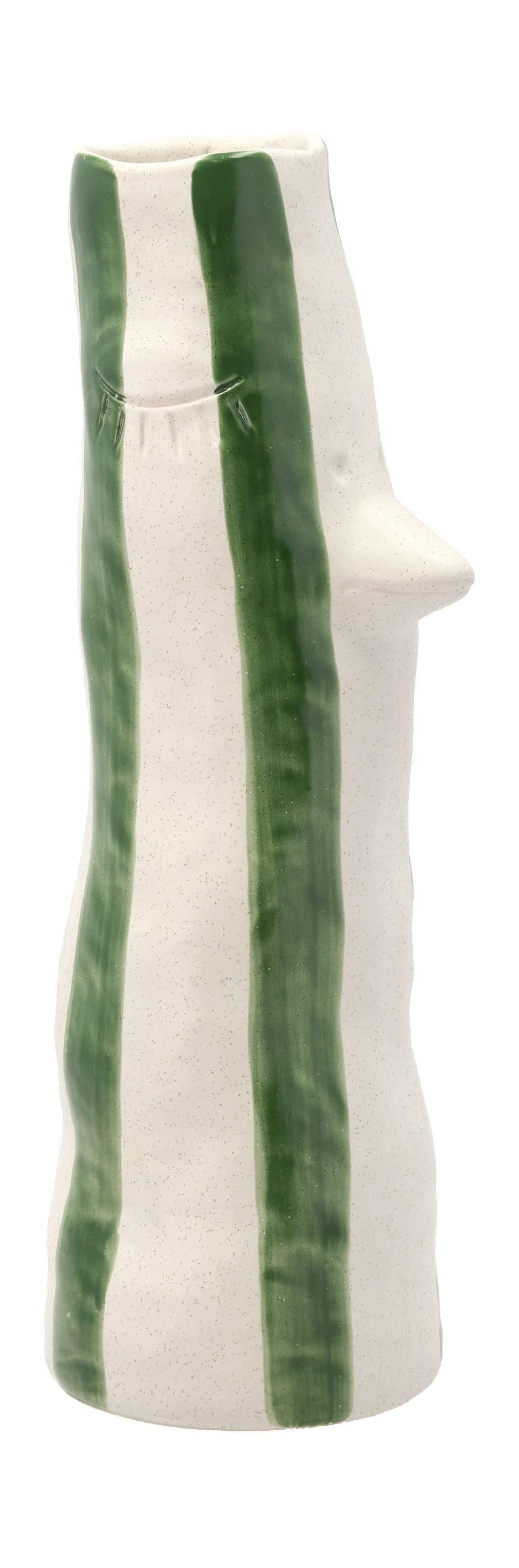 Villa Collection Styles Vase With Beak And Eyelashes Large, Green
