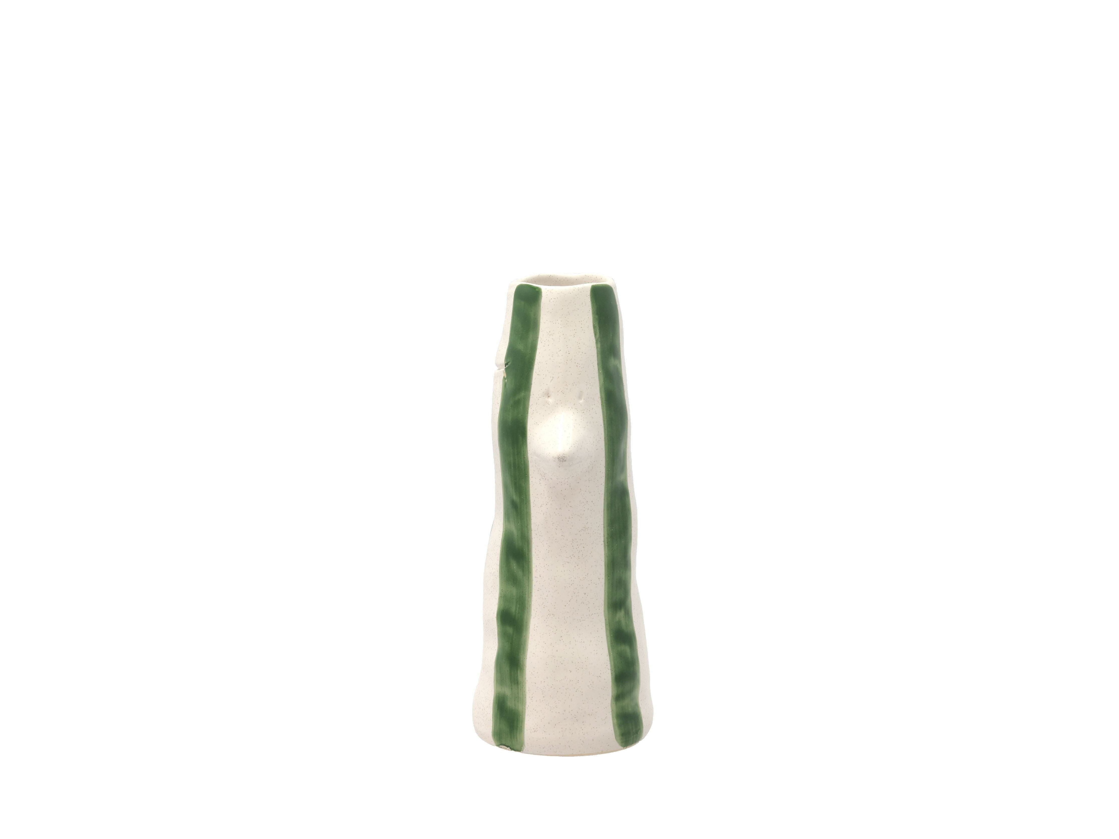 Villa Collection Stile Vase mit Schnabel und Wimpern klein, grün