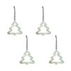 Ai Ries Christmas Tree Silver Set Of 4, Small