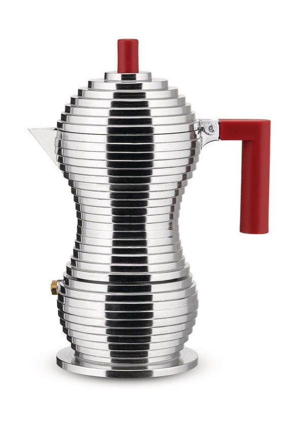 [product_category]-Alessi Pulcina Induction Espresso Maker 3 Cups, Aluminium/Red-Alessi-8003299412662-MDL02/3RFM-ALE-6