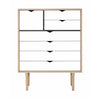 Andersen Furniture S8 Chest Of Drawers Soaped Oak, White Front