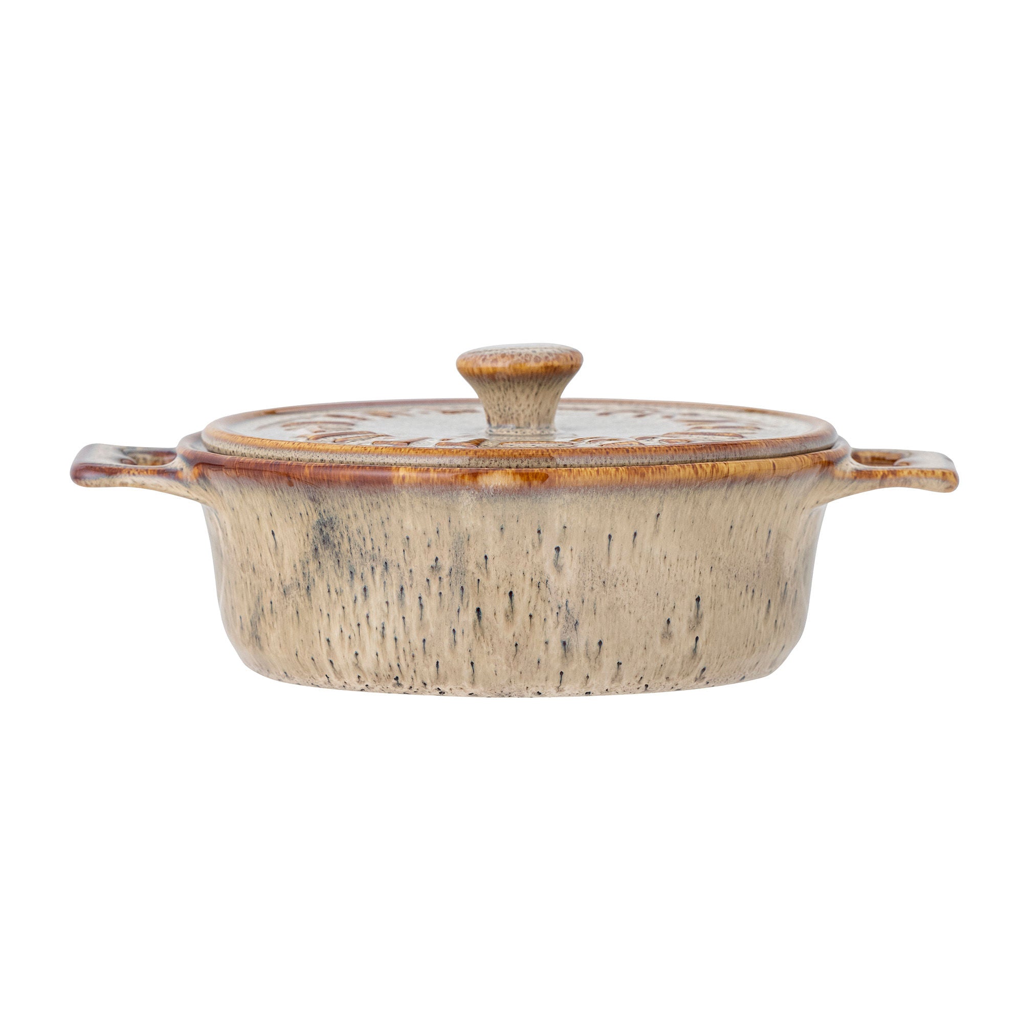 Bloomingville Aram Oven Dish w/Lid, Grey, Stoneware