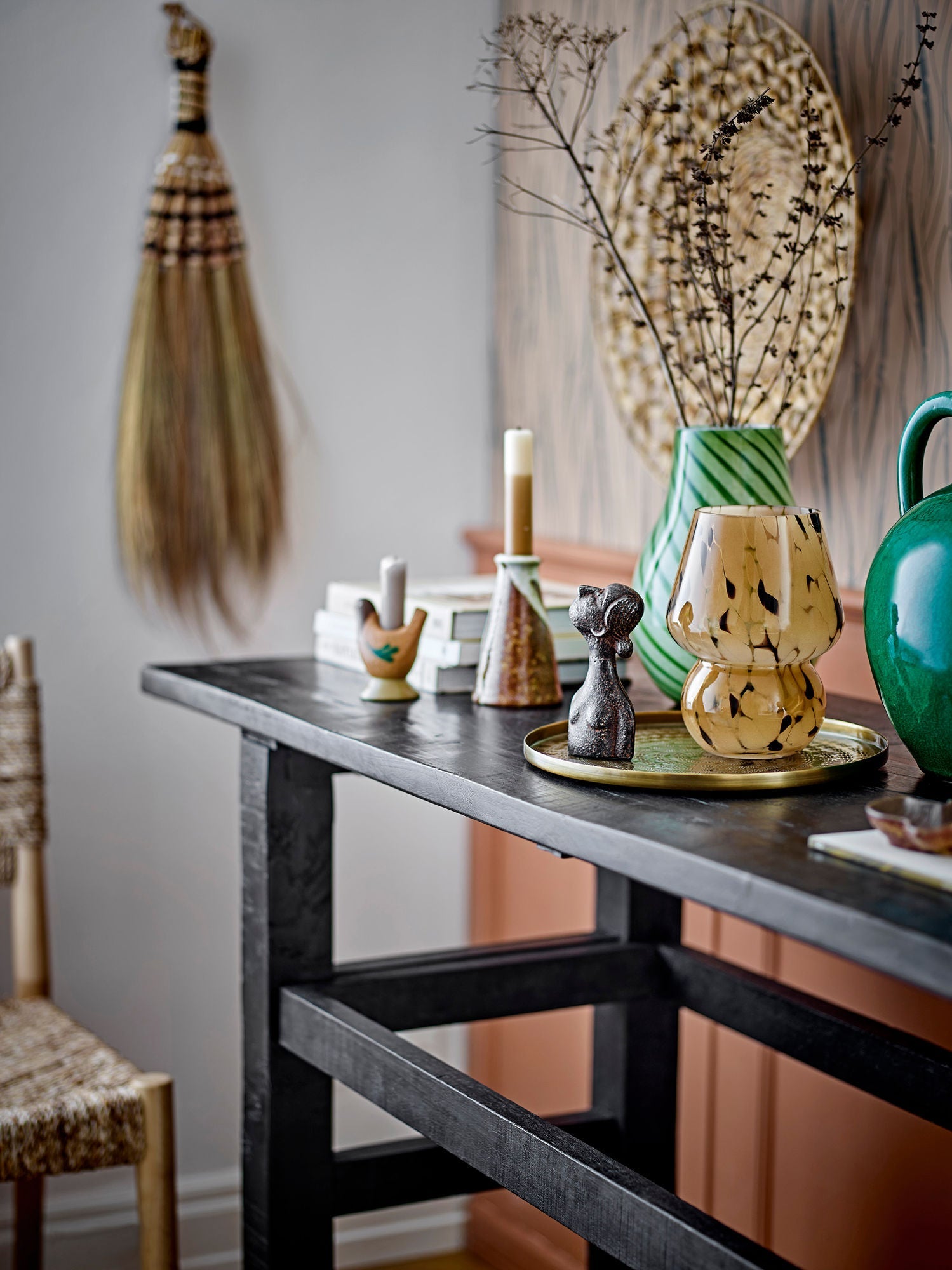 Bloomingville Riber Console Table, Black, Reclaimed Wood