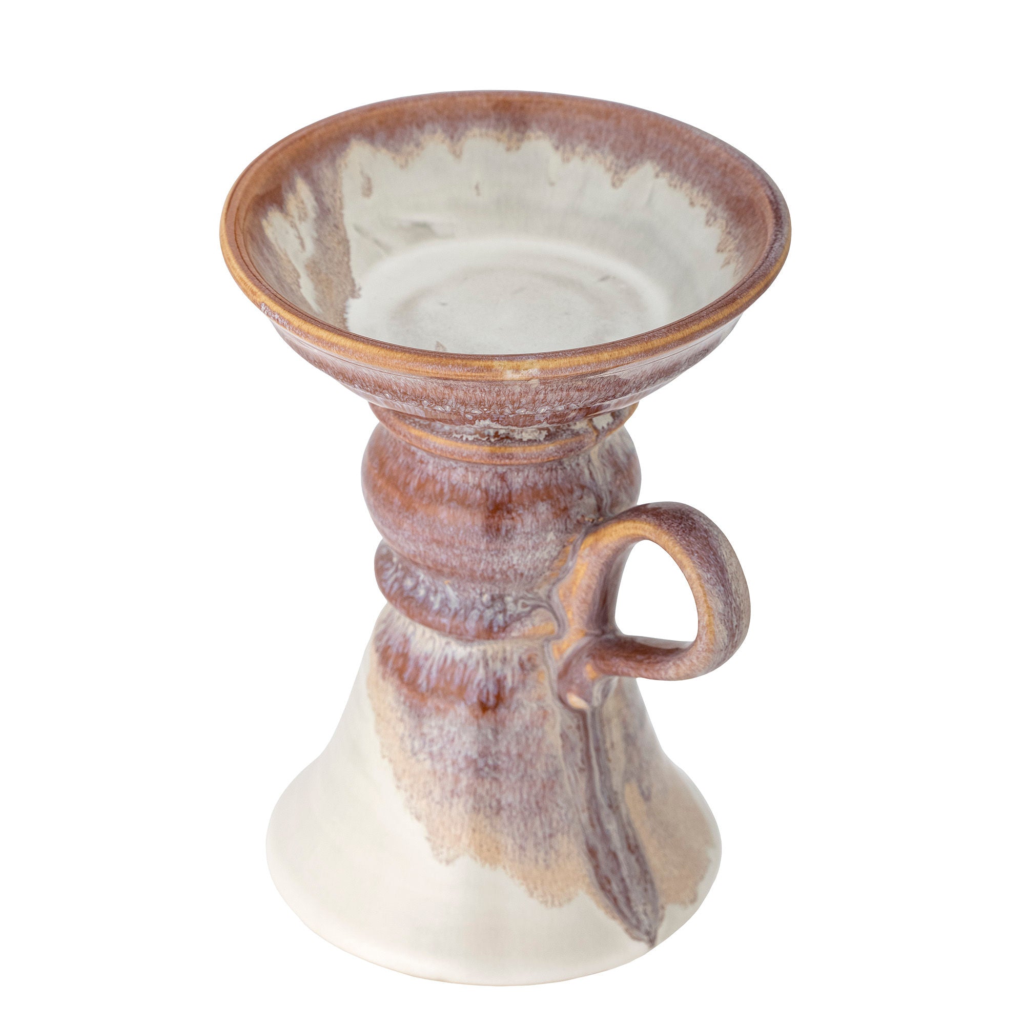 Bloomingville Soreyah Candle Holder, Rose, Stoneware