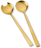 Bitz Salad Servers Set, Brass, 23cm