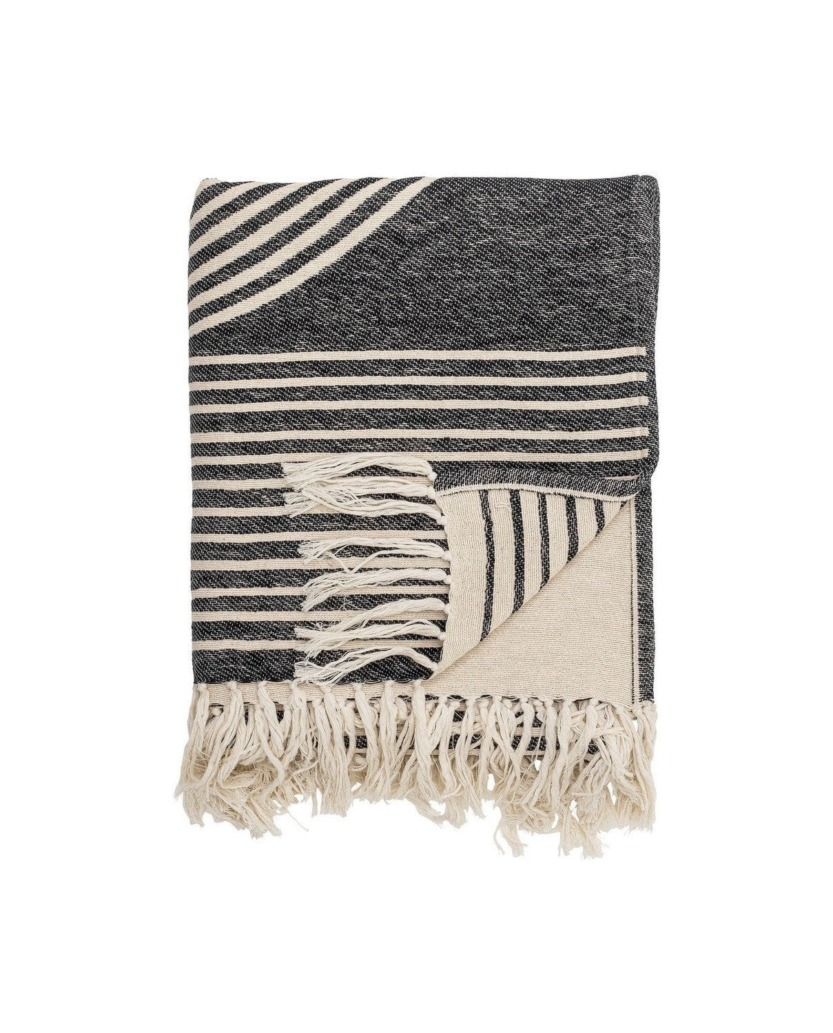 Bloomingville Anek Throw, Black, Cotton