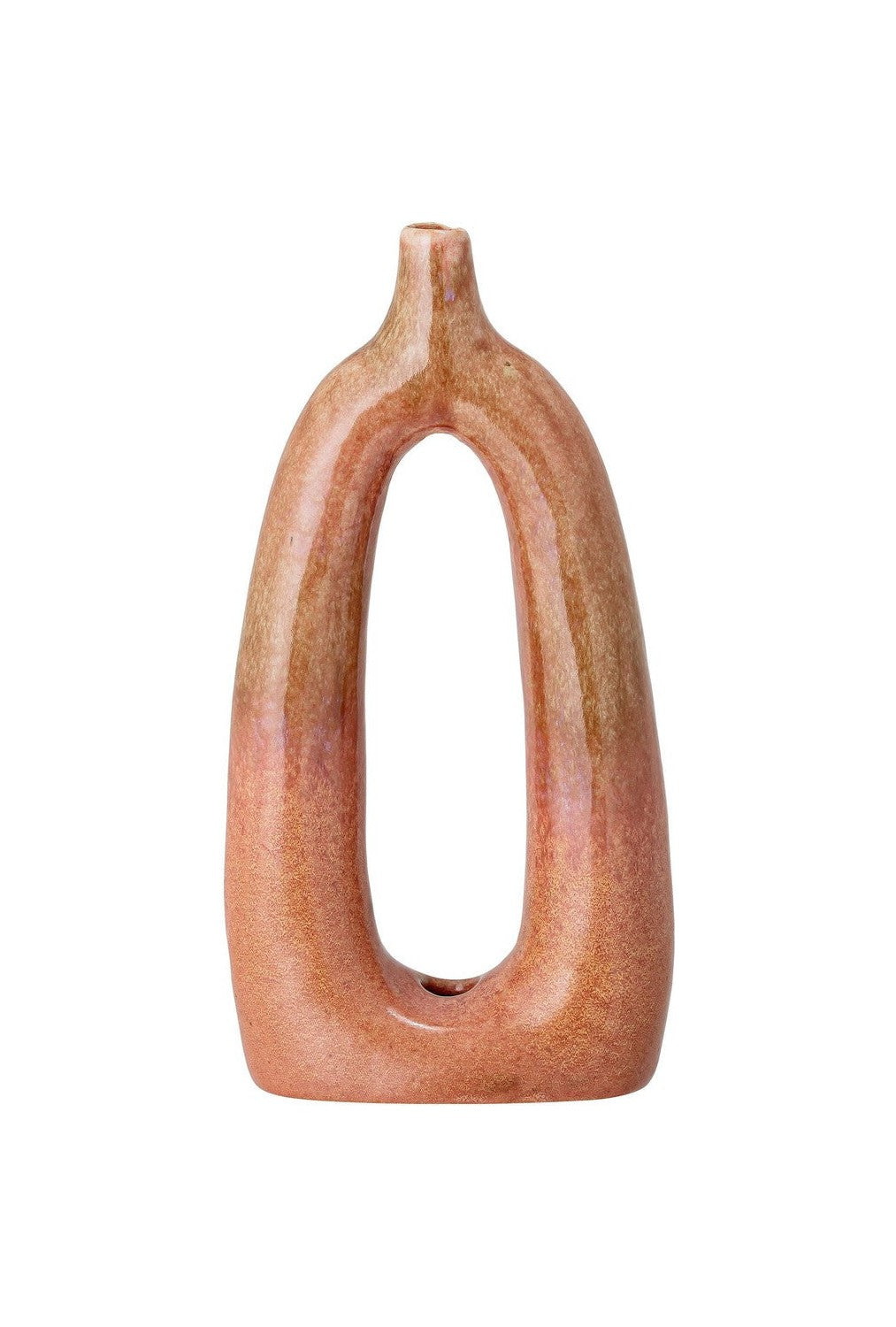 Bloomingville Baldrian Deco Vase, Orange, Stoneware