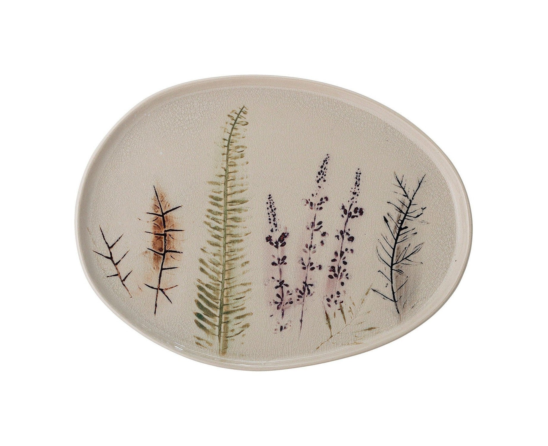 Bloomingville Bea Serving Plate, Nature, Stoneware