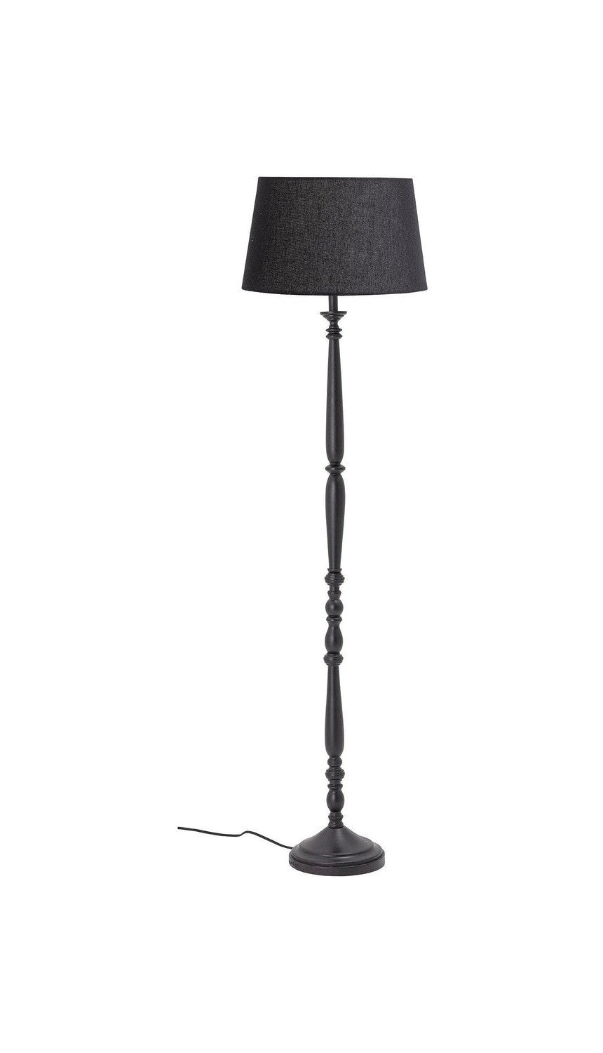 Bloomingville Callie Floor Lamp, Black, Rubberwood