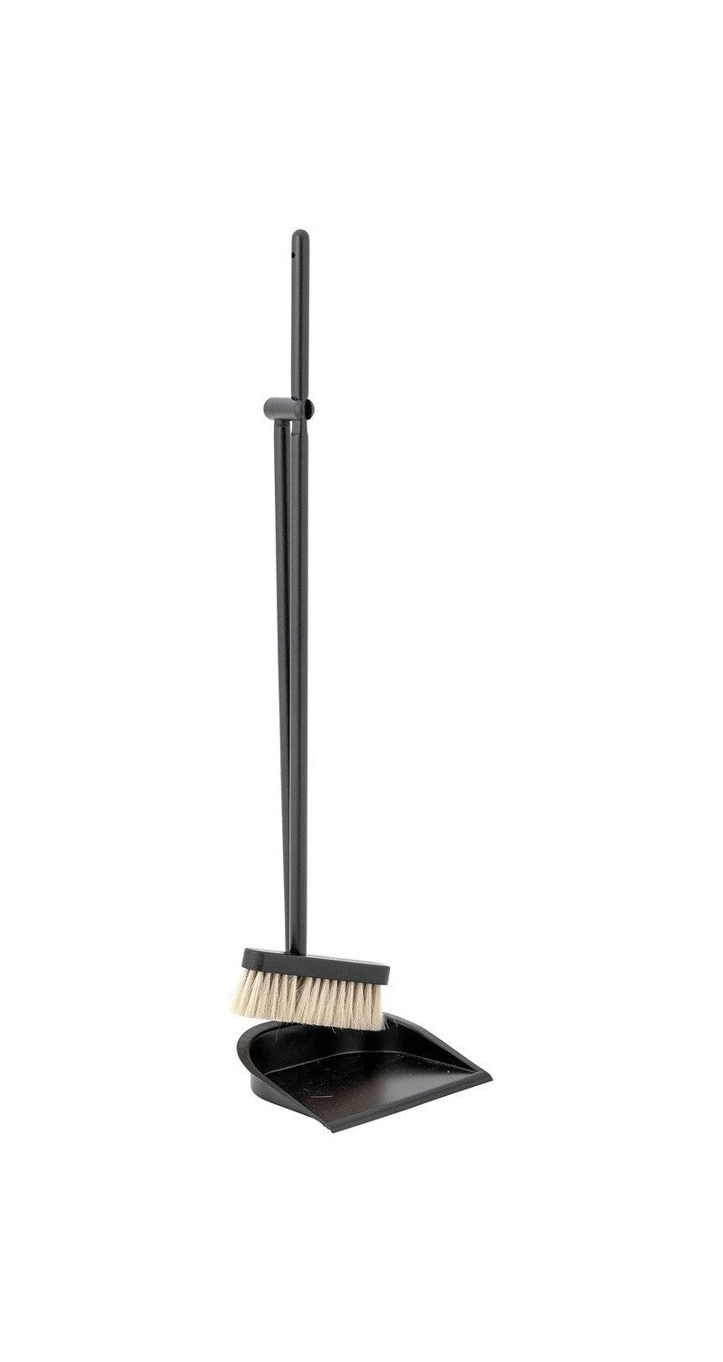 Bloomingville Cleaning Dustpan & Broom, Black, Beech