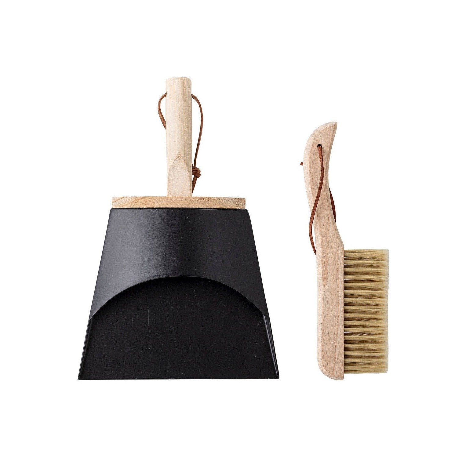 Bloomingville Cleaning Dustpan & Broom, Nature, Beech