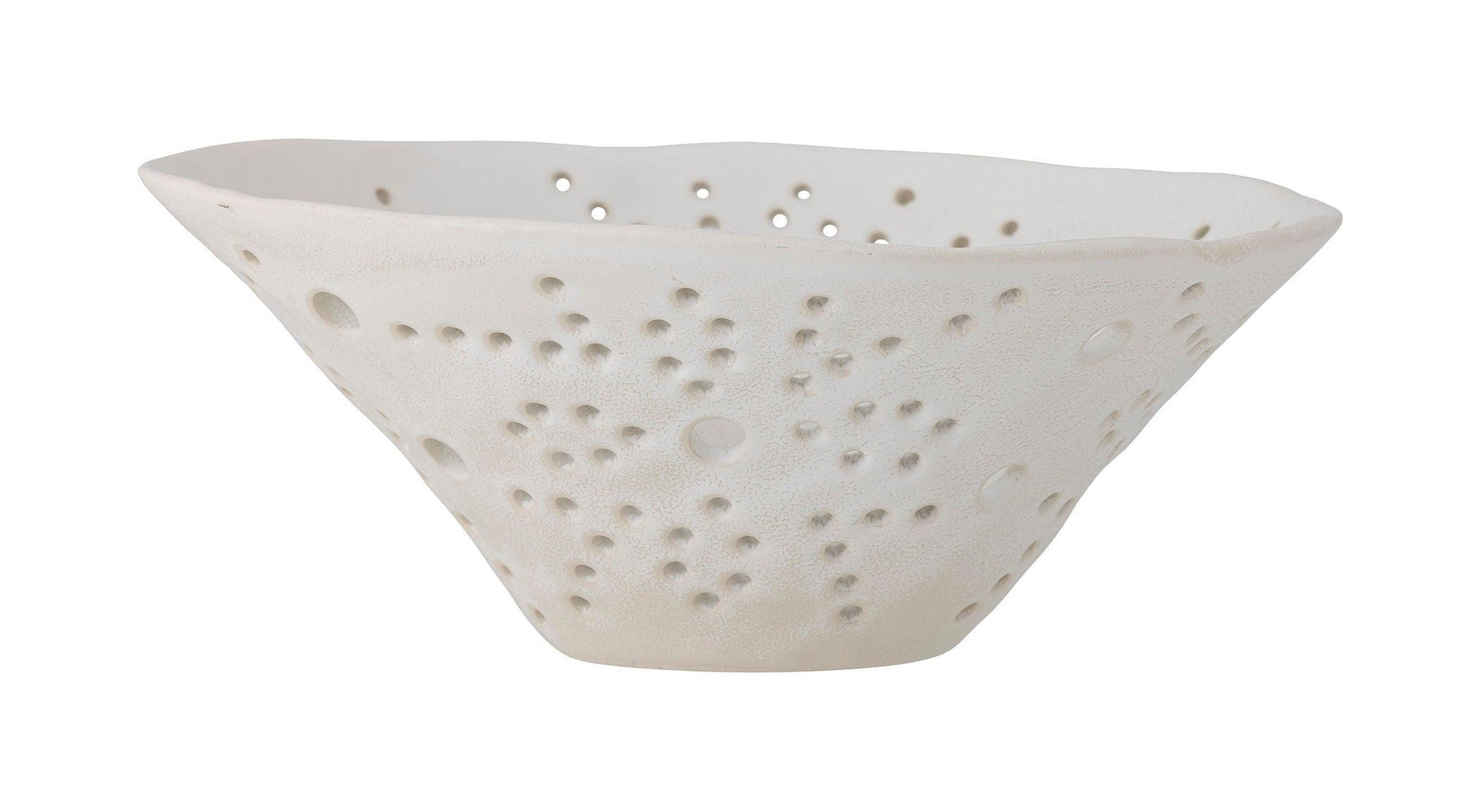 Bloomingville Dalena Deco Bowl, White, Stoneware