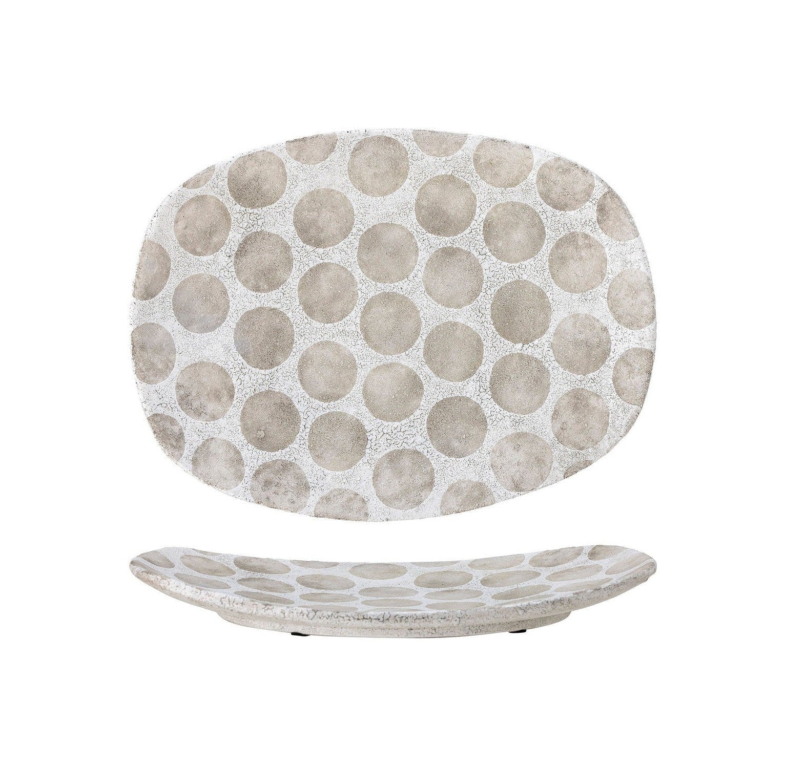 Bloomingville Felan Tray, White, Terracotta