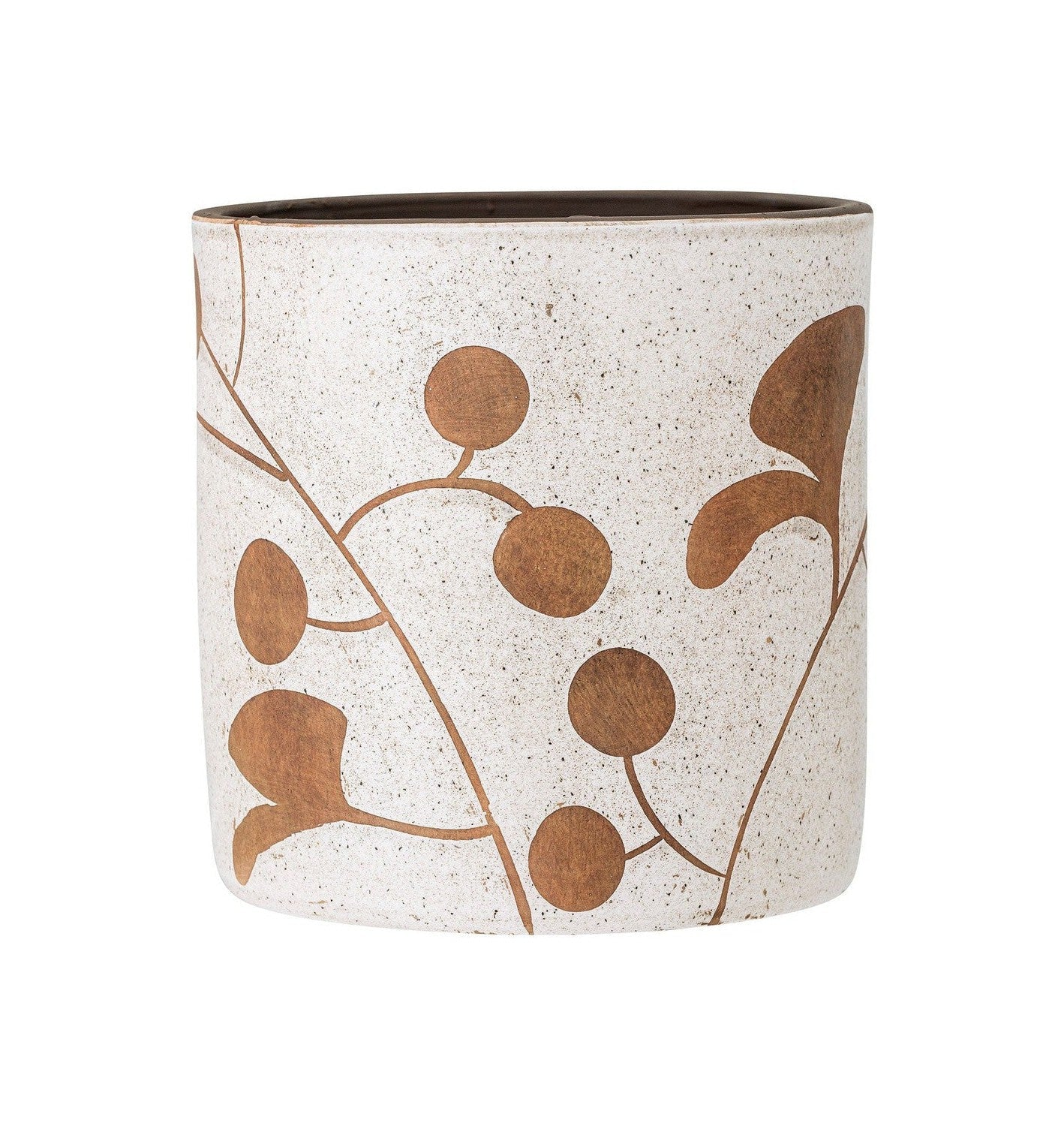 Bloomingville Janis Deco Flowerpot, White, Terracotta