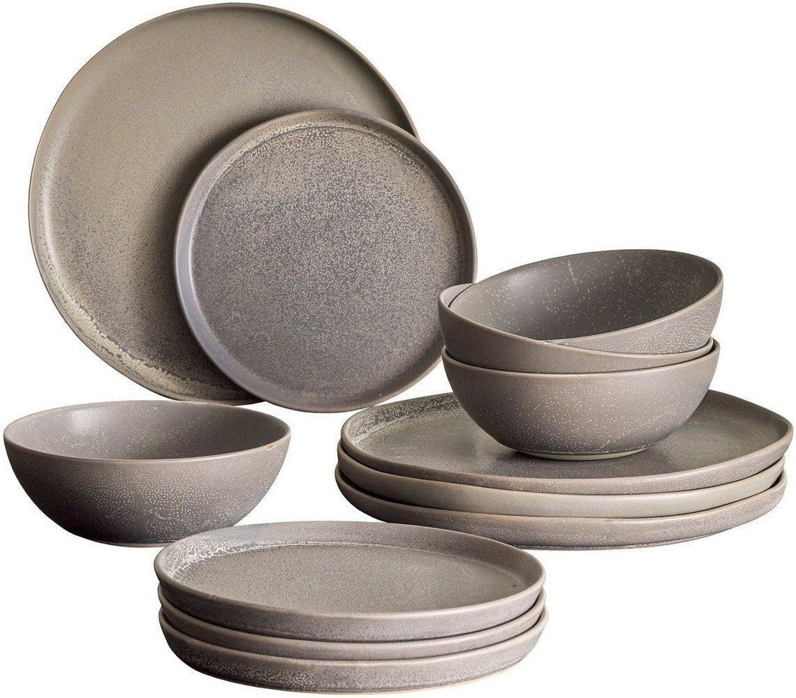 [product_category]-Bloomingville Kendra Dinnerware Set, Grey, Stoneware-Bloomingville-5711173320073-82060571-BLO-1