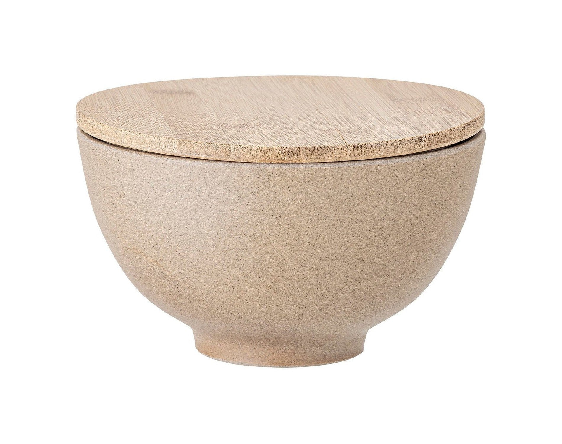 Bloomingville Lee Bowl w/Lid, Nature, Stoneware