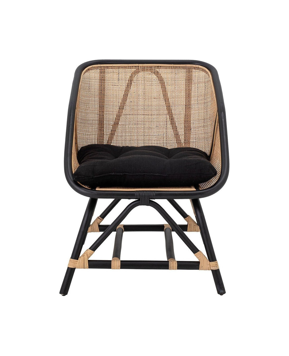 Bloomingville Loue Lounge Chair, Black, Rattan