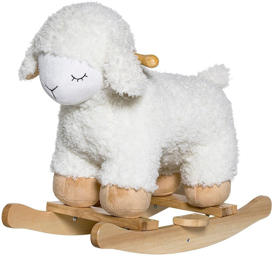 [product_category]-Bloomingville MINI Laasrith Rocking Toy, Sheep, White, Polyester-Bloomingville MINI-5711173148233-56605629-BLO-1