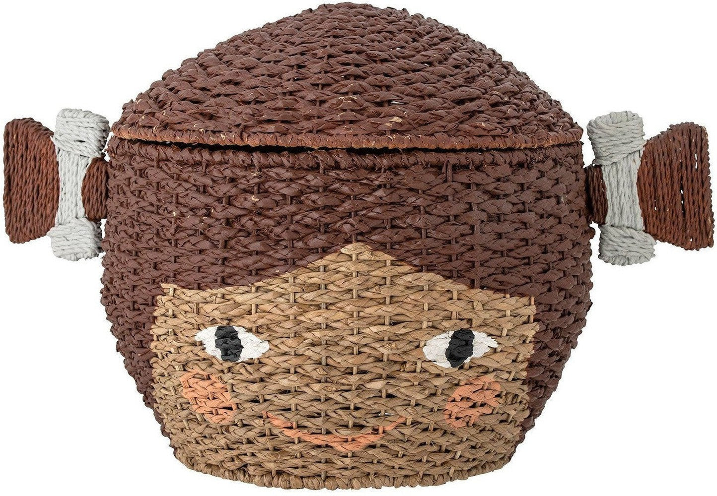 [product_category]-Bloomingville MINI Lill Basket w/Lid, Brown, Bankuan Grass-Bloomingville MINI-5711173285297-82054939-BLO-1