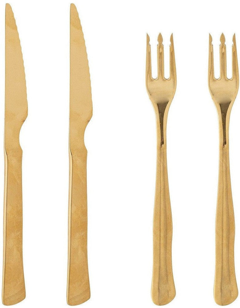 [product_category]-Bloomingville Ollin Steak Cutlery, Gold, Stainless Steel-Bloomingville-5711173273782-82052700-BLO-1