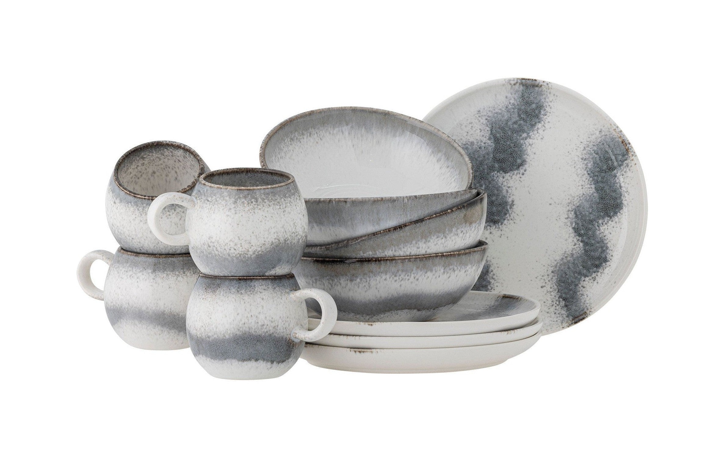 Bloomingville Paula Breakfast Set, Grey, Stoneware