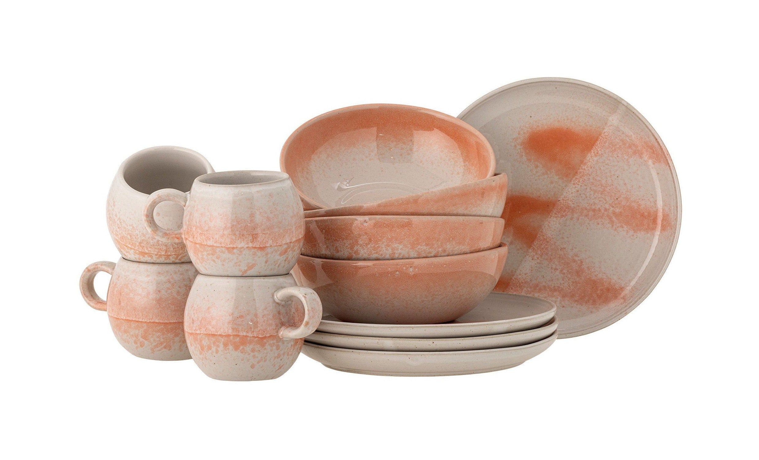 Bloomingville Paula Breakfast Set, Orange, Stoneware