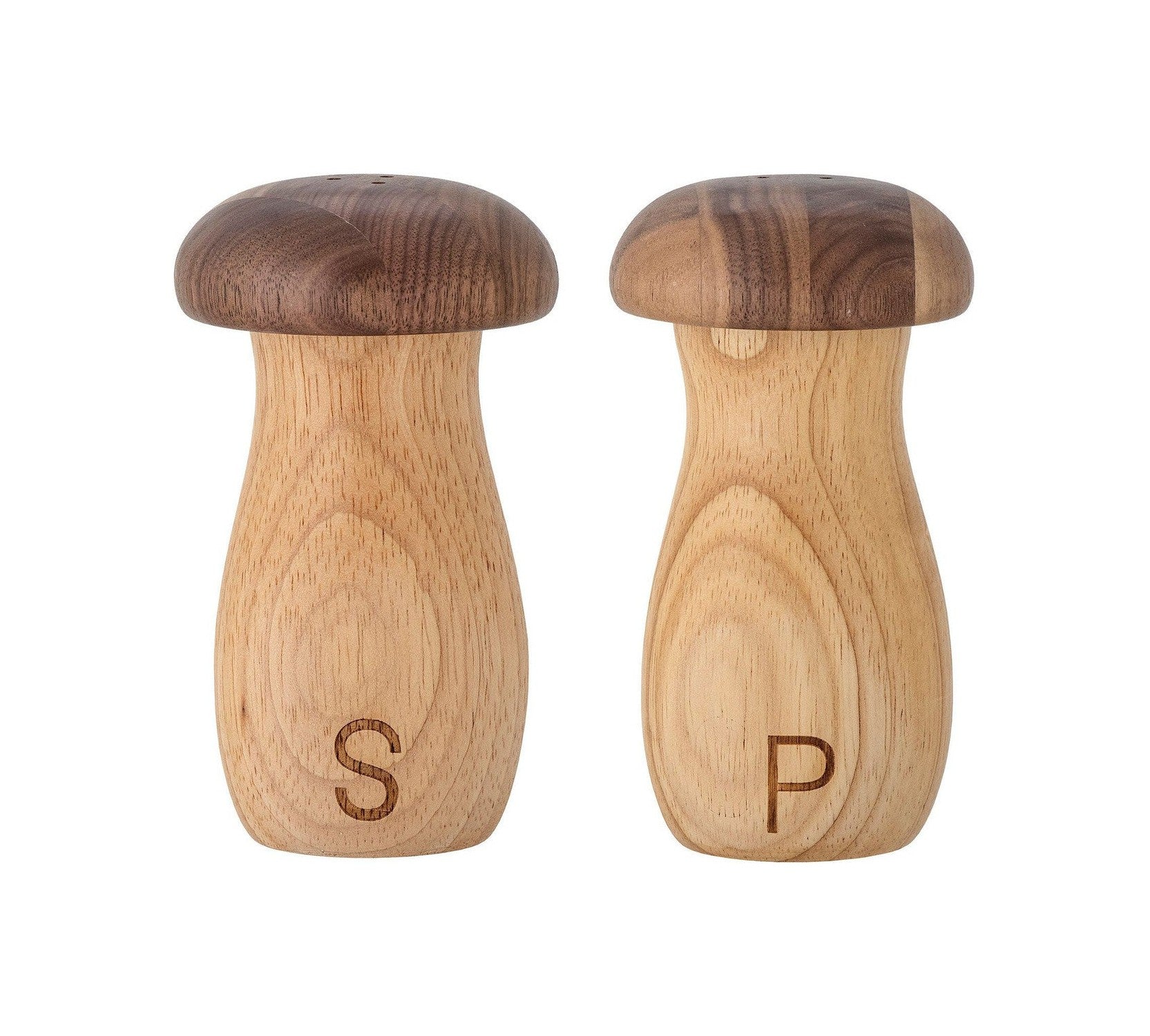 Bloomingville Rahim Salt & Pepper Shaker Set, Brown, Rubberwood