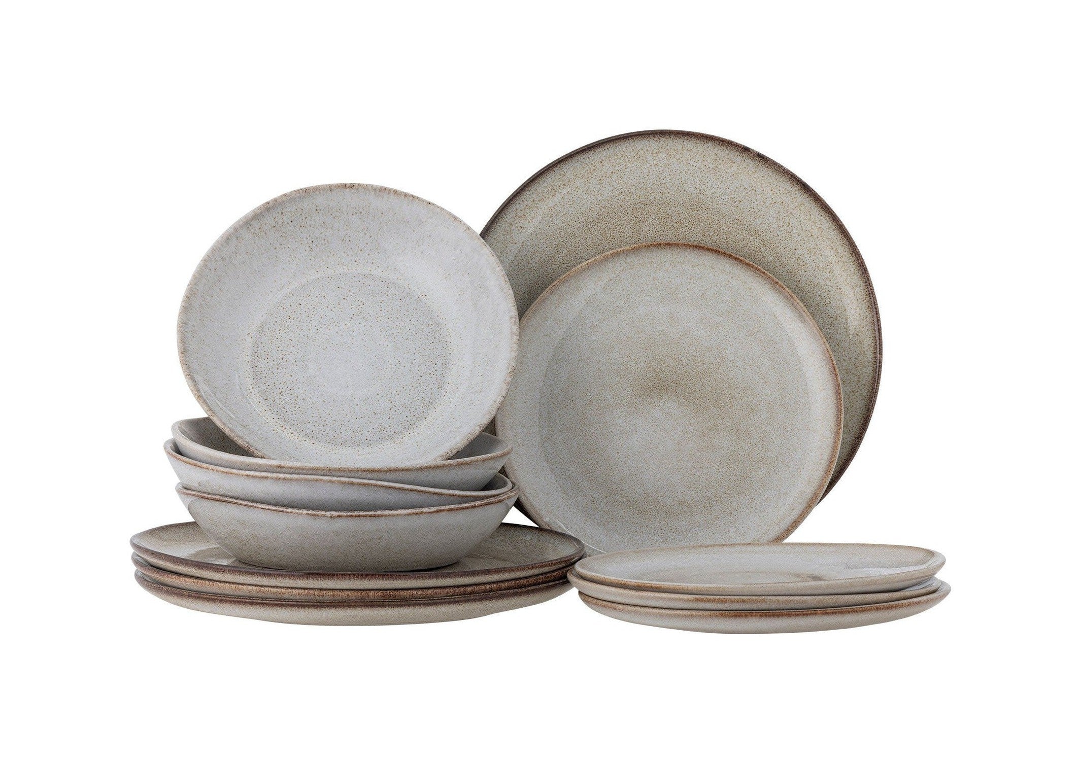 Bloomingville Sandrine Dinnerware Set, Nature, Stoneware