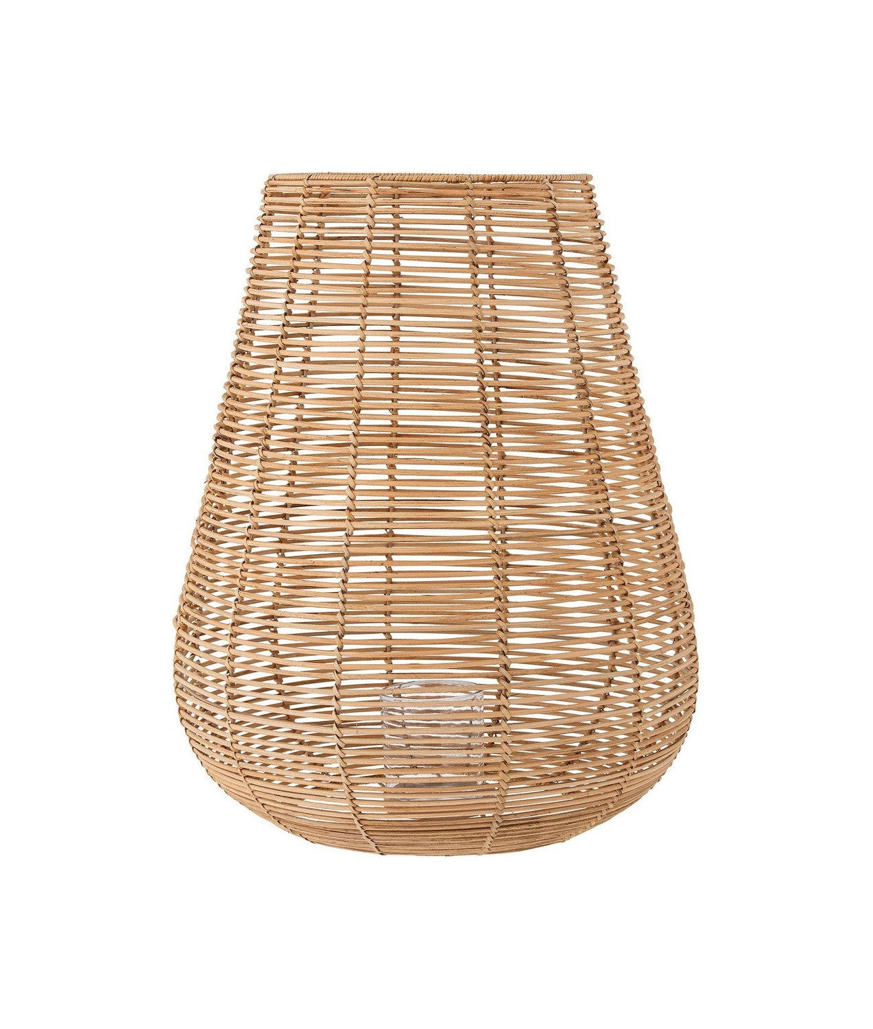 Bloomingville Sarona Lantern w/Glass, Nature, Rattan