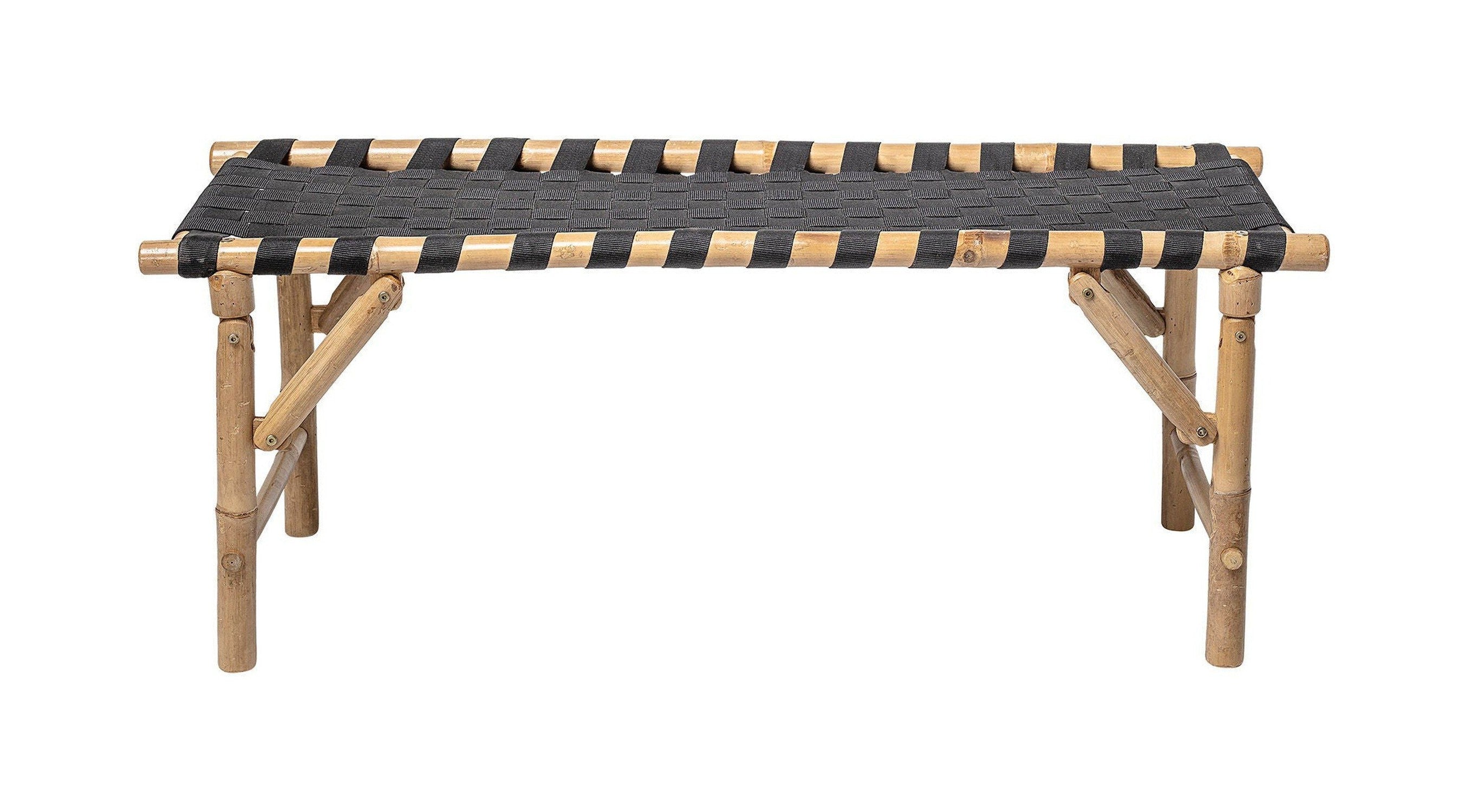 Bloomingville Vida Bench, Black, Bamboo