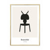  Ant Design Icon Poster Brass Coloured Frame 50x70 Cm Grey